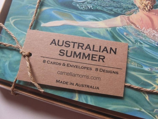 Australian Summer, Fine Art Greeting Card Box by Camellia Morris