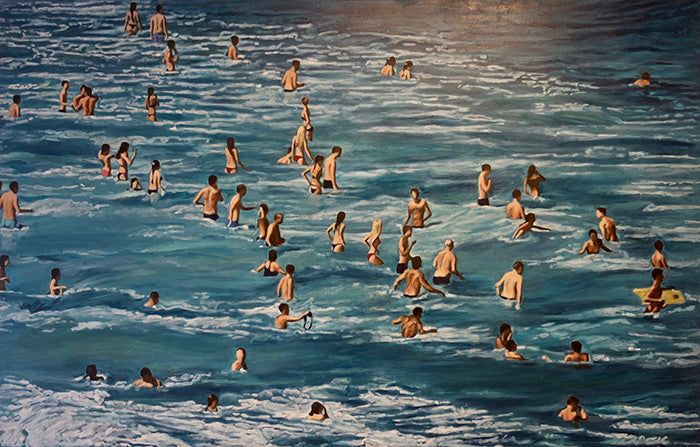 Bondi Blue Oil on canvas 76 x 122 cm by Camellia Morris