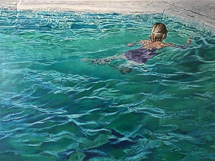 Cool Mint Oil on canvas 91 x 122 cm by Camellia Morris