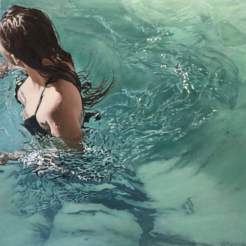 Impulse Oil on linen 76 x 76 cm by Camellia Morris