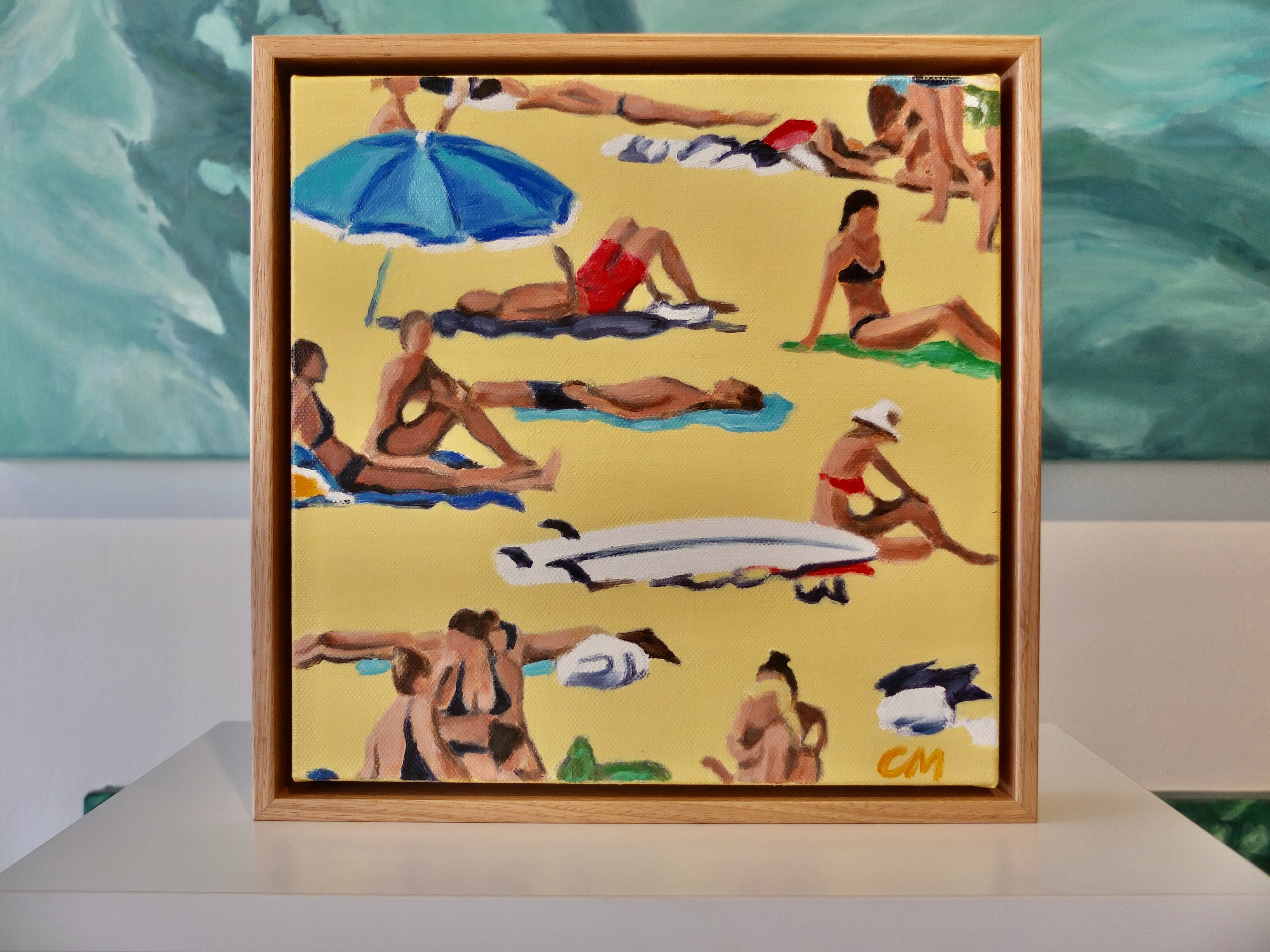 Bondi Bake, Oil on canvas 28 x 28 cm by Camellia Morris