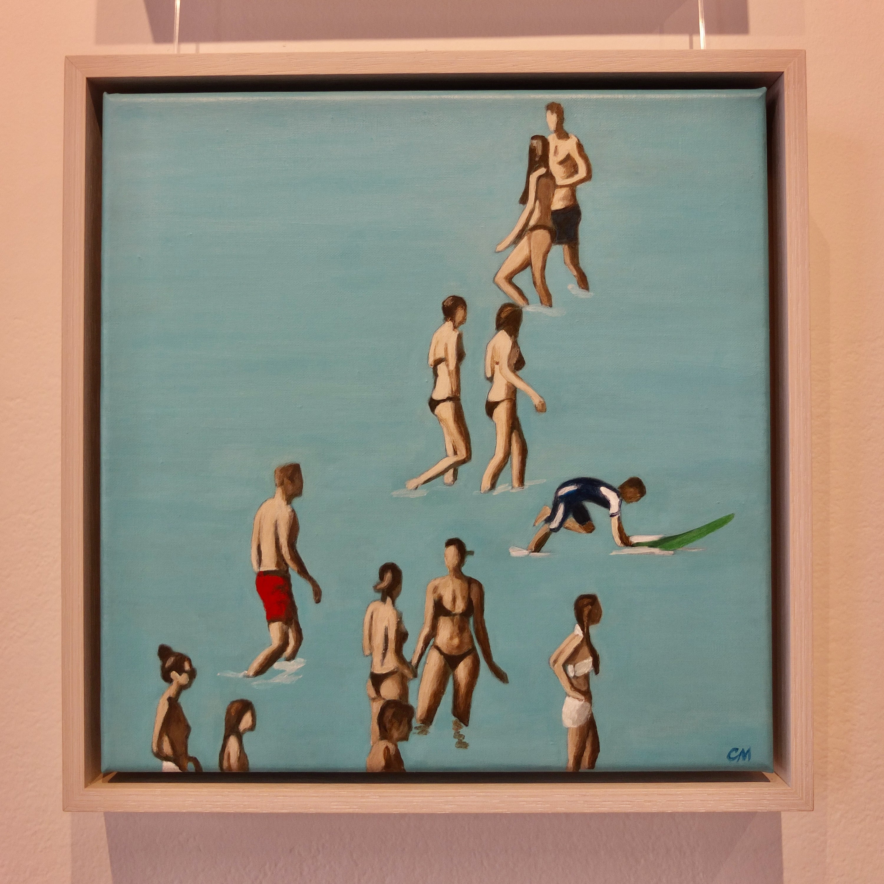 Summer Stroll 2 Acrylic on linen 33 x 33 cm by Camellia Morris