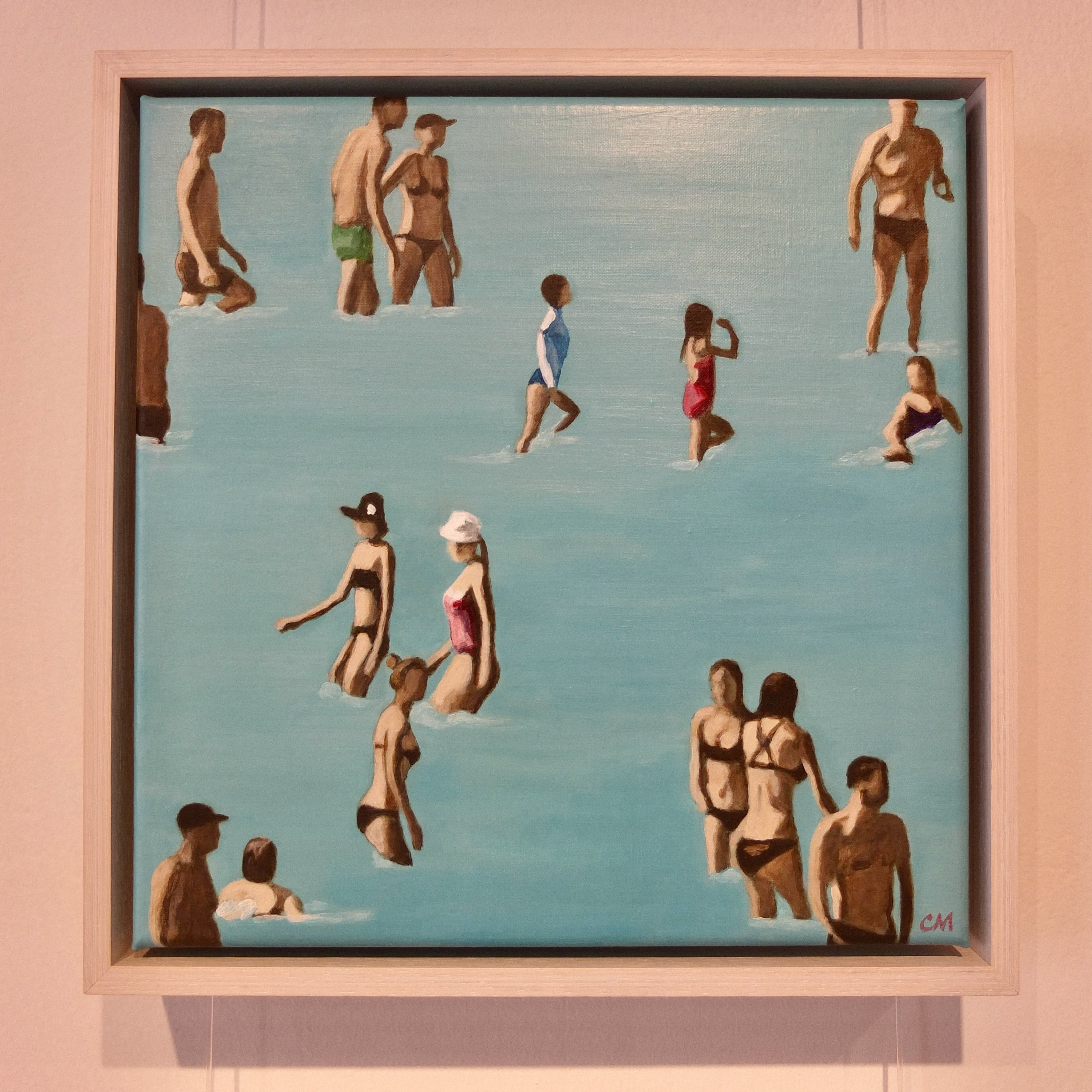 Summer Stroll 1 Acrylic on linen 33 x 33 cm by Camellia Morris