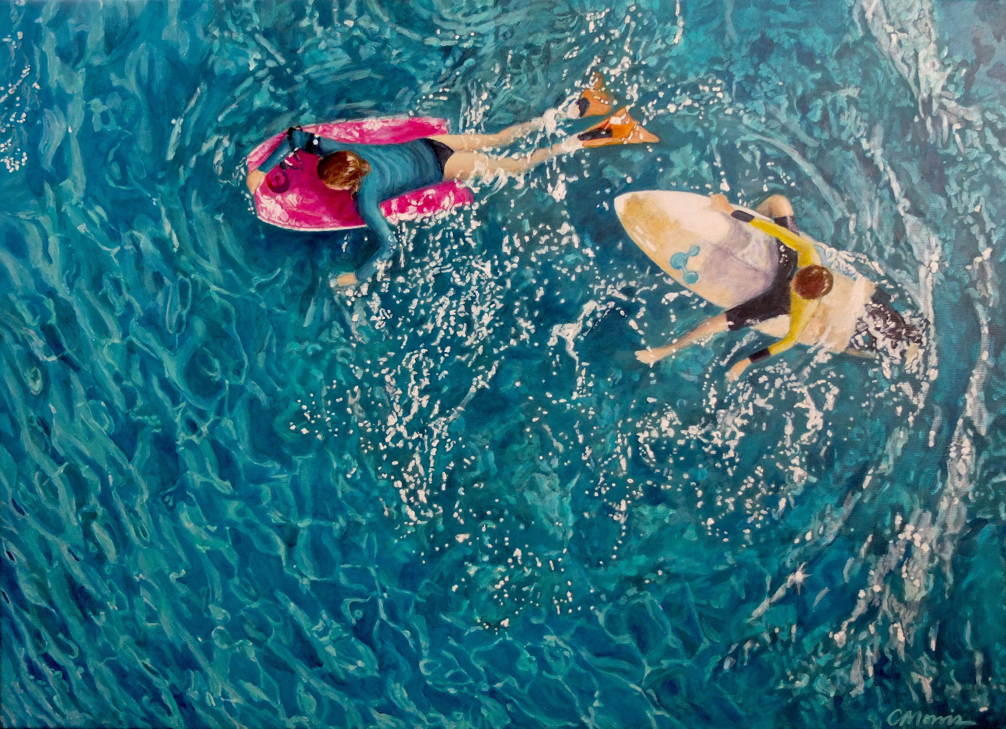 Jeanne & Basile, Acrylic on canvas by Camellia Morris